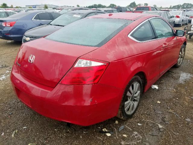 1HGCS12878A014923 - 2008 HONDA ACCORD EXL RED photo 4