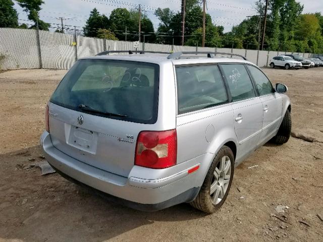 WVWYU63B25E127981 - 2005 VOLKSWAGEN PASSAT GLX SILVER photo 4