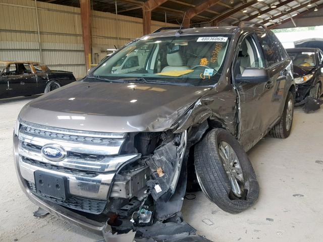 2FMDK3JC2DBB35017 - 2013 FORD EDGE SEL BROWN photo 2