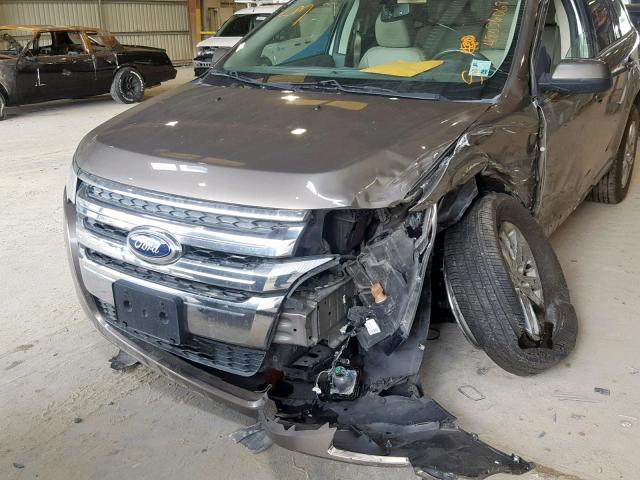 2FMDK3JC2DBB35017 - 2013 FORD EDGE SEL BROWN photo 9