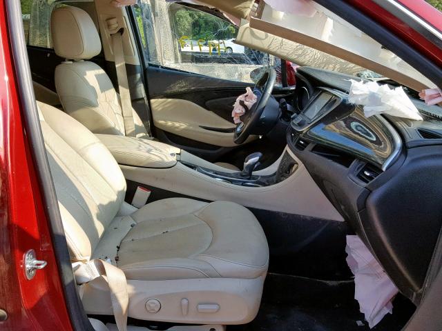 LRBFXBSA6HD030629 - 2017 BUICK ENVISION E BURGUNDY photo 5