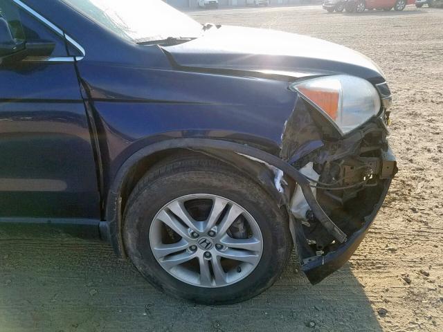 5J6RE4H79BL051056 - 2011 HONDA CR-V EXL BLUE photo 9