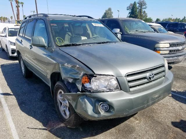 JTEGD21A170158892 - 2007 TOYOTA HIGHLANDER GREEN photo 1