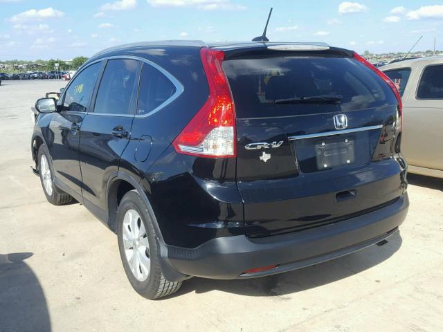 5J6RM3H78CL017043 - 2012 HONDA CR-V EXL BLACK photo 3