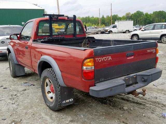 5TEPM62N02Z023375 - 2002 TOYOTA TACOMA RED photo 3