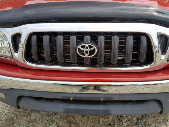 5TEPM62N02Z023375 - 2002 TOYOTA TACOMA RED photo 9