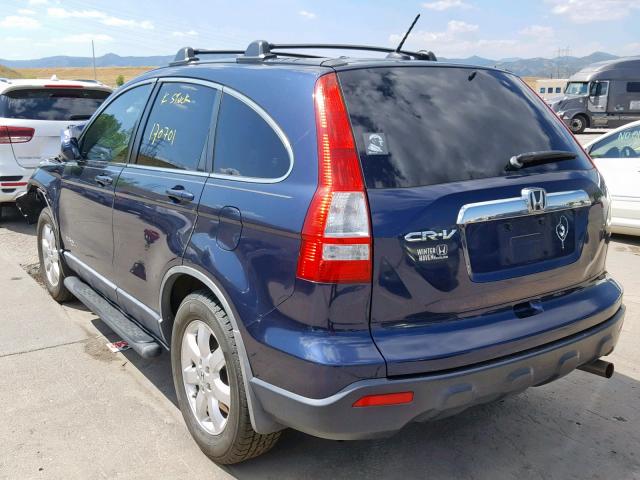 JHLRE38717C080660 - 2007 HONDA CR-V EXL BLUE photo 3