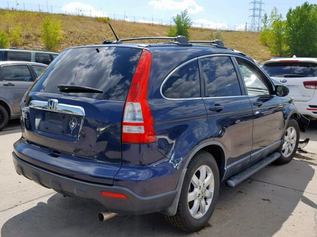 JHLRE38717C080660 - 2007 HONDA CR-V EXL BLUE photo 4