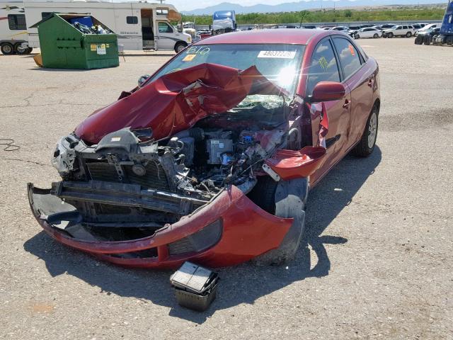 KNAFU4A29B5317493 - 2011 KIA FORTE EX RED photo 2