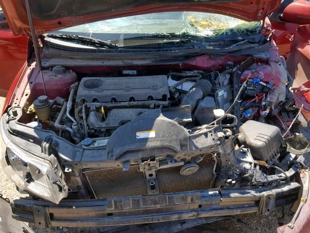 KNAFU4A29B5317493 - 2011 KIA FORTE EX RED photo 7