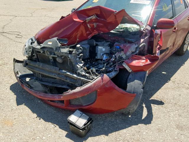 KNAFU4A29B5317493 - 2011 KIA FORTE EX RED photo 9