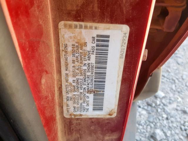 5Y2SL62863Z469907 - 2003 PONTIAC VIBE MAROON photo 10