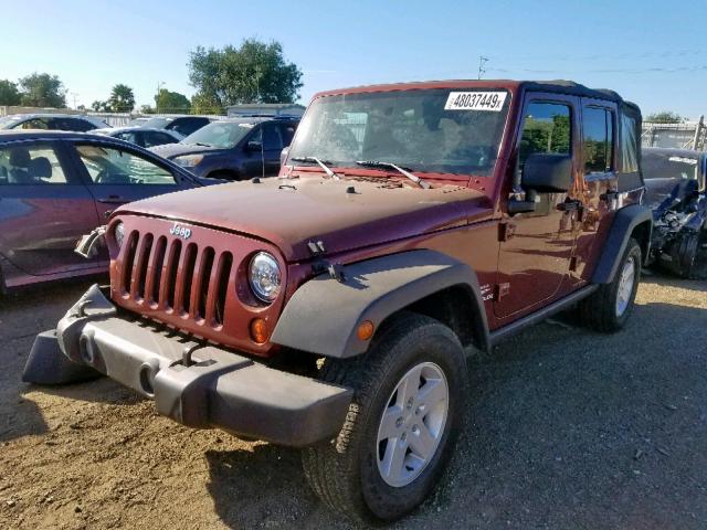 1J4GB39167L136335 - 2007 JEEP WRANGLER X BURGUNDY photo 2