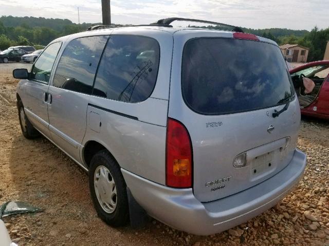 4N2XN11T9XD834234 - 1999 NISSAN QUEST SE SILVER photo 3