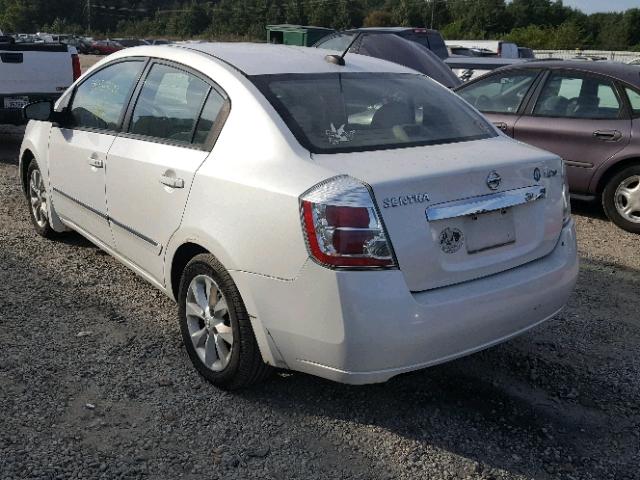 3N1AB6AP0AL683628 - 2010 NISSAN SENTRA 2.0 WHITE photo 3