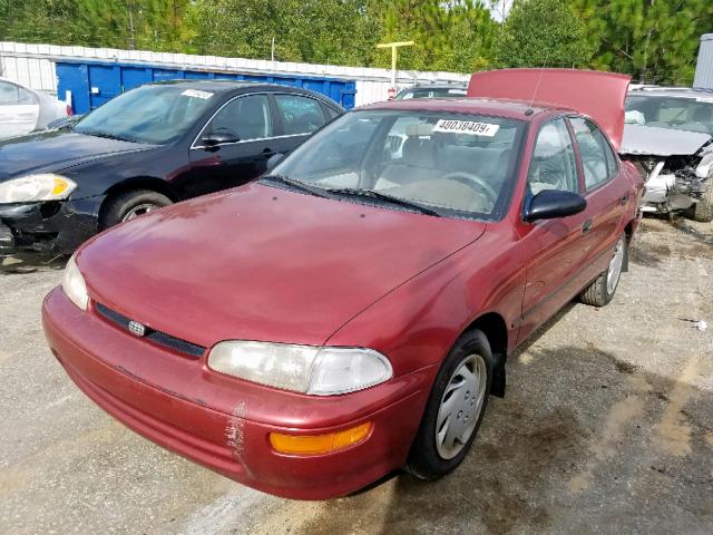 1Y1SK526XVZ411647 - 1997 GEO PRIZM BASE RED photo 2