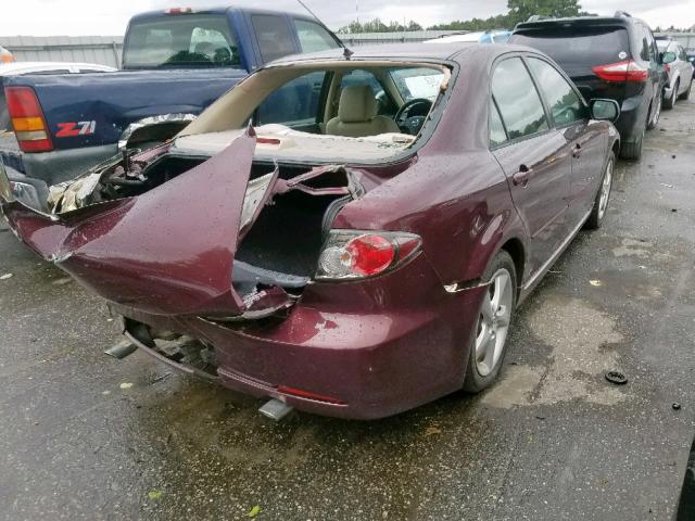 1YVHP80CX85M42056 - 2008 MAZDA 6 I MAROON photo 4