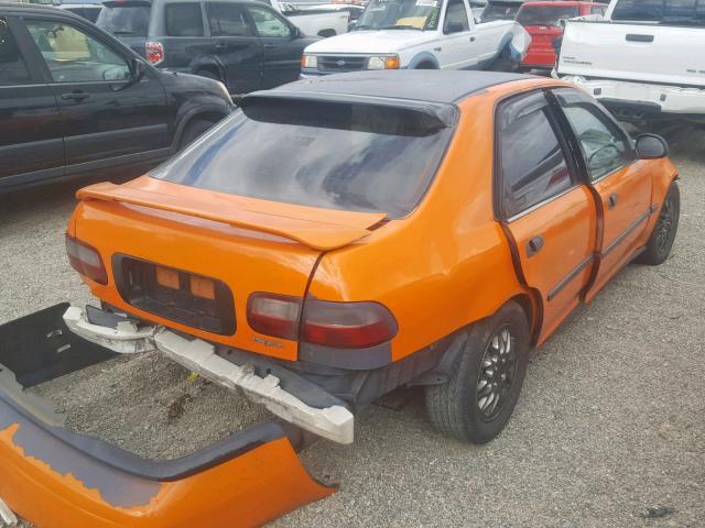 JHMEG8643SS017973 - 1995 HONDA CIVIC DX ORANGE photo 4