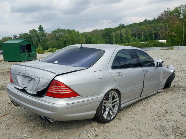 WDBNG74J03A377860 - 2003 MERCEDES-BENZ S 55 AMG GRAY photo 4
