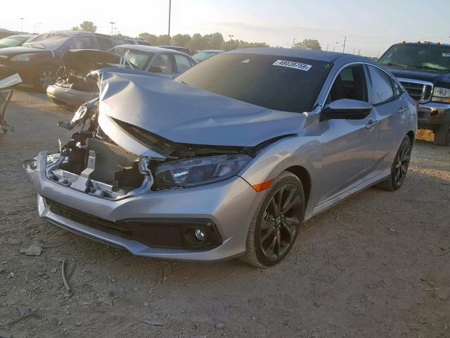 2HGFC2F80KH501819 - 2019 HONDA CIVIC SPOR SILVER photo 2