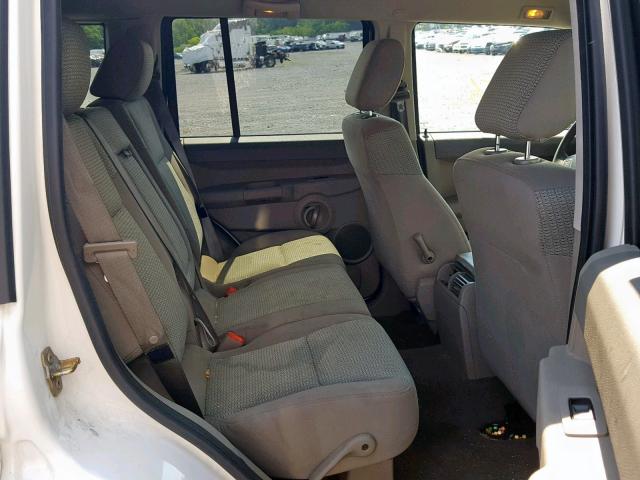 1J8HG48K96C229059 - 2006 JEEP COMMANDER თეთრი ფოტო 6