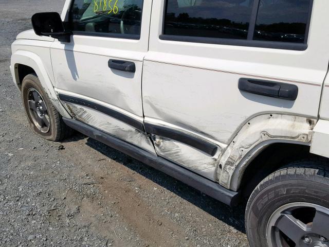 1J8HG48K96C229059 - 2006 JEEP COMMANDER თეთრი ფოტო 9