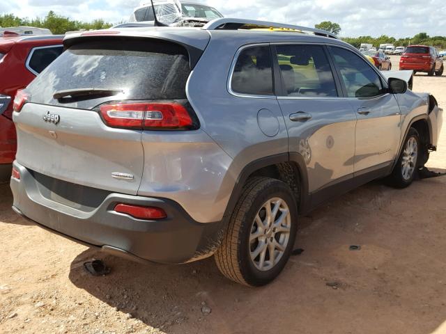 1C4PJLCB8GW167921 - 2016 JEEP CHEROKEE L SILVER photo 4