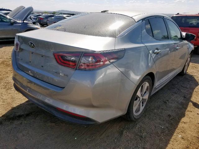 KNAGN4AD0E5075071 - 2014 KIA OPTIMA HYB BLUE photo 4