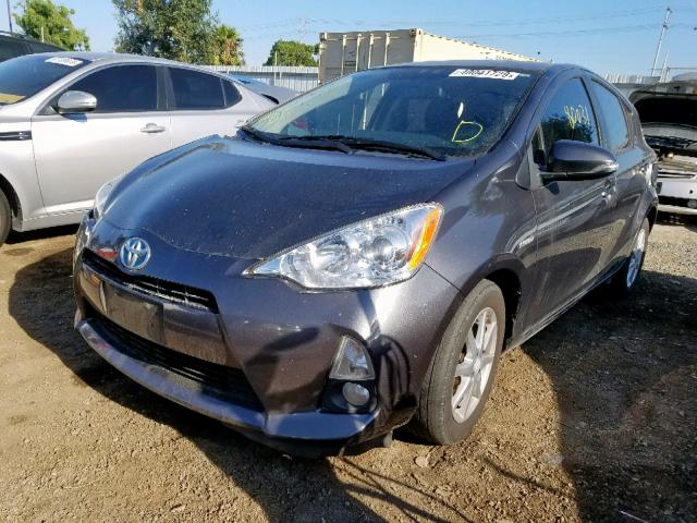 JTDKDTB33E1078019 - 2014 TOYOTA PRIUS C GRAY photo 2