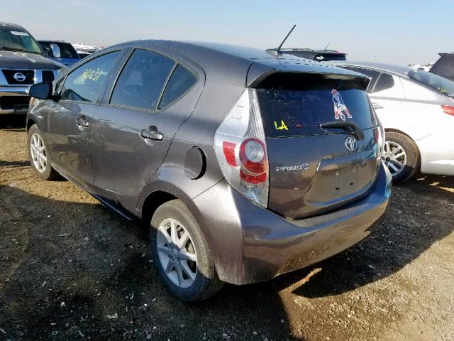 JTDKDTB33E1078019 - 2014 TOYOTA PRIUS C GRAY photo 3