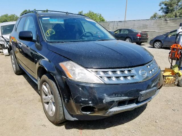 JN8AZ08T87W521942 - 2007 NISSAN MURANO SL BLACK photo 1