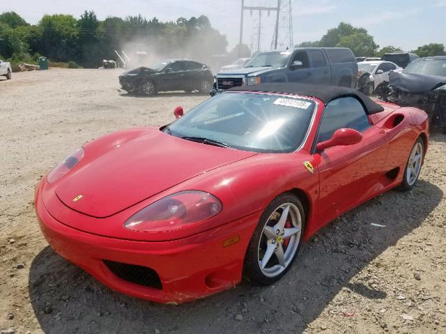 ZFFYT53A850139779 - 2005 FERRARI 360 SPIDER RED photo 2