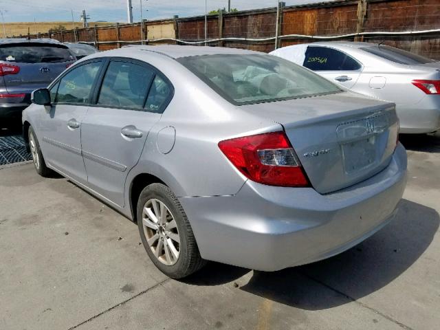 2HGFB2F91CH322539 - 2012 HONDA CIVIC EXL 银色 照片 3