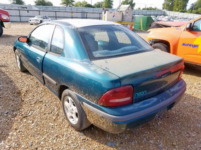 1B3ES62Y1TD569606 - 1996 DODGE NEON SPORT GREEN photo 3