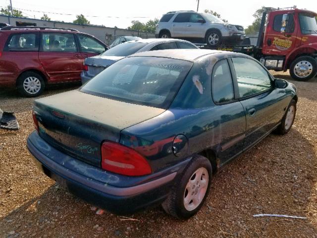 1B3ES62Y1TD569606 - 1996 DODGE NEON SPORT GREEN photo 4