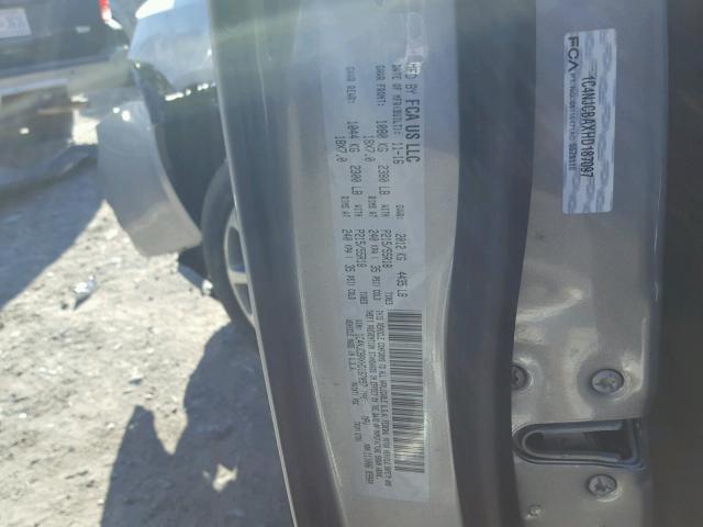 1C4NJCBAXHD187097 - 2017 JEEP COMPASS SP ვერცხლისფერი ფოტო 10