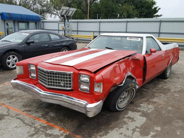 8H47H174367 - 1978 FORD RANCHERO RED photo 2