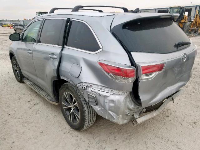 5TDJKRFH9GS242728 - 2016 TOYOTA HIGHLANDER SILVER photo 3