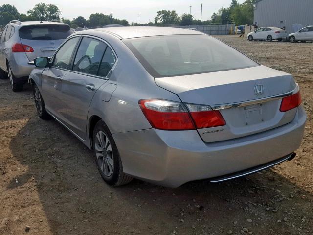 1HGCR2F34EA257746 - 2014 HONDA ACCORD LX SILVER photo 3