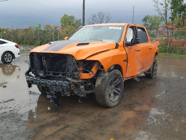 1C6RR7MT4HS598952 - 2017 RAM 1500 SPORT ORANGE photo 2