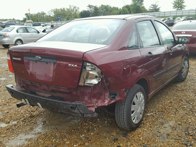 1FAFP34N16W247813 - 2006 FORD FOCUS ZX4 MAROON photo 4