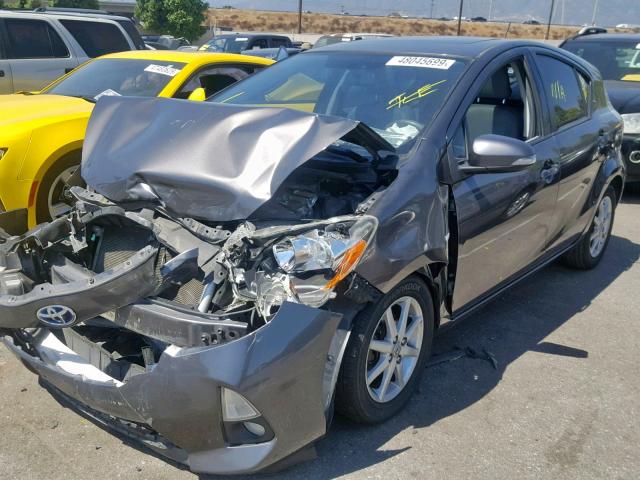 JTDKDTB32C1013031 - 2012 TOYOTA PRIUS C GRAY photo 2