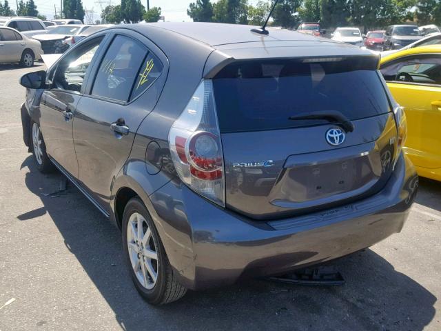 JTDKDTB32C1013031 - 2012 TOYOTA PRIUS C GRAY photo 3