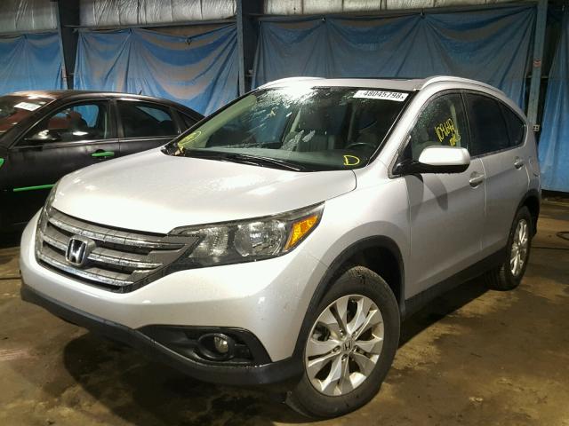 5J6RM4H70CL012375 - 2012 HONDA CR-V EXL SILVER photo 2