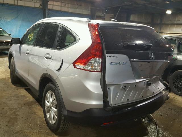 5J6RM4H70CL012375 - 2012 HONDA CR-V EXL SILVER photo 3