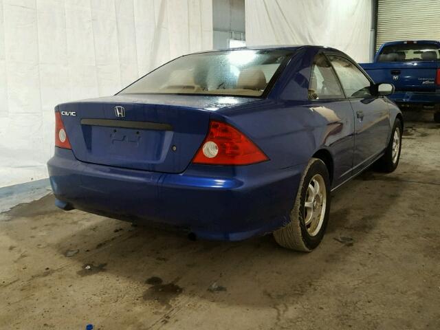 1HGEM22194L039509 - 2004 HONDA CIVIC DX V BLUE photo 4