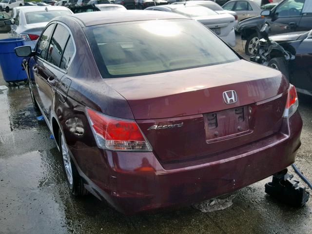 JHMCP26428C075838 - 2008 HONDA ACCORD LXP BURGUNDY photo 3