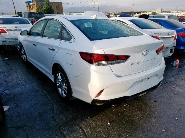 5NPE34AF1KH754585 - 2019 HYUNDAI SONATA LIM WHITE photo 3