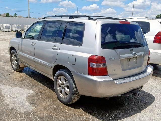 JTEGP21A850047874 - 2005 TOYOTA HIGHLANDER SILVER photo 3