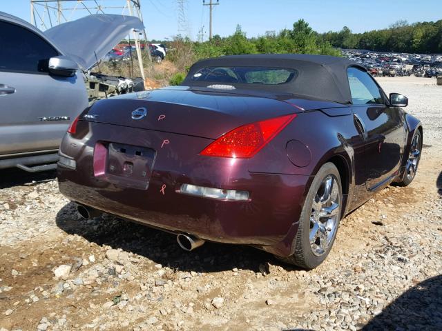 JN1AZ36A76M451653 - 2006 NISSAN 350Z ROADS BURGUNDY photo 4